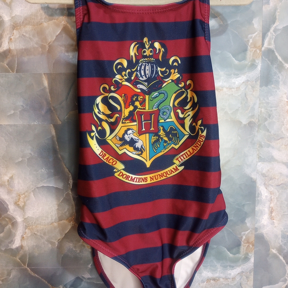 Girls Size 6 Harry Potter One Piece Swimsuit Bathing Suit Swimwear